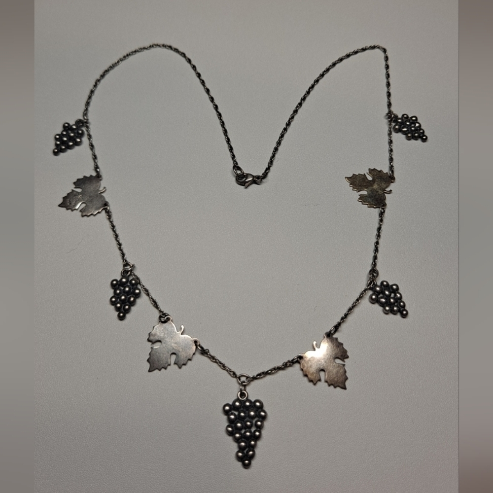 James Avery Leaf/grape Necklace